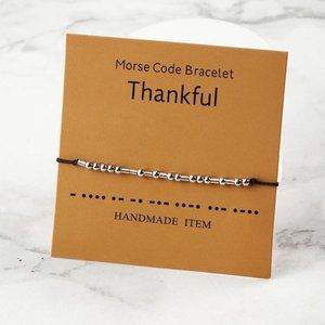 "Thankul" Morse Code Bracelet